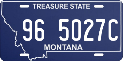 MT license plate 965027C