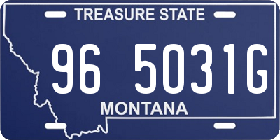 MT license plate 965031G