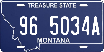 MT license plate 965034A