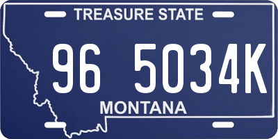 MT license plate 965034K