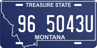 MT license plate 965043U