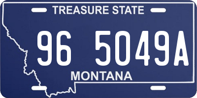 MT license plate 965049A