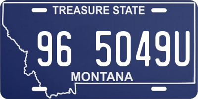 MT license plate 965049U