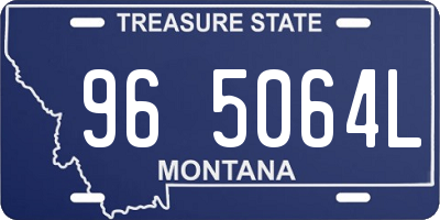 MT license plate 965064L