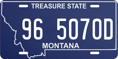 MT license plate 965070D