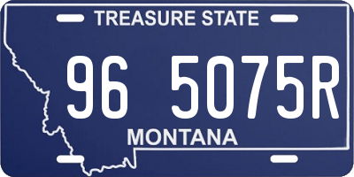 MT license plate 965075R
