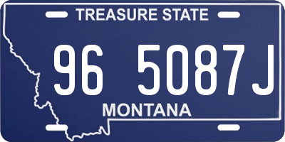 MT license plate 965087J