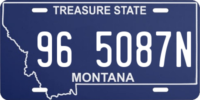 MT license plate 965087N