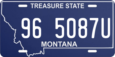 MT license plate 965087U