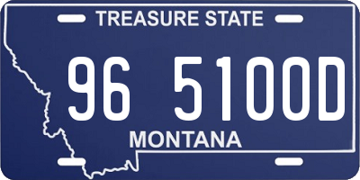 MT license plate 965100D