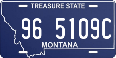 MT license plate 965109C