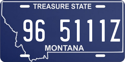 MT license plate 965111Z