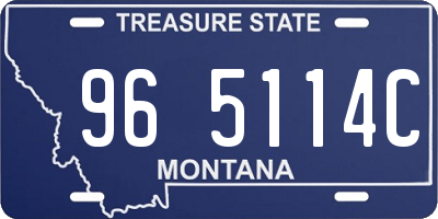 MT license plate 965114C