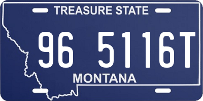 MT license plate 965116T