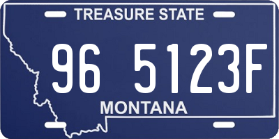 MT license plate 965123F