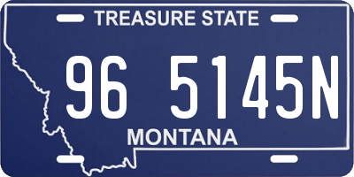 MT license plate 965145N