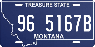 MT license plate 965167B