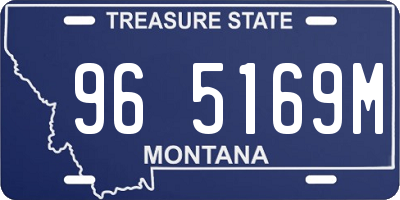 MT license plate 965169M