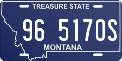 MT license plate 965170S