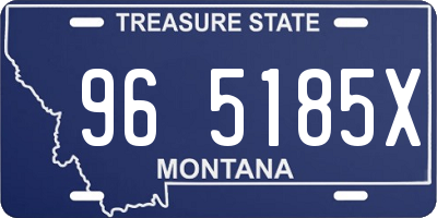 MT license plate 965185X