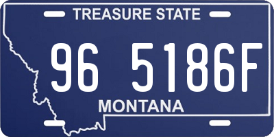 MT license plate 965186F