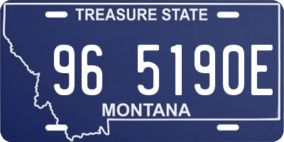 MT license plate 965190E