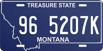 MT license plate 965207K