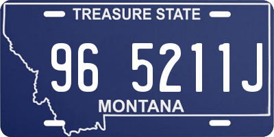 MT license plate 965211J