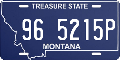 MT license plate 965215P