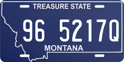MT license plate 965217Q