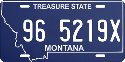 MT license plate 965219X