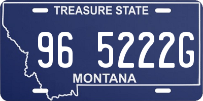 MT license plate 965222G