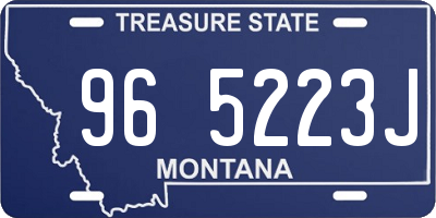 MT license plate 965223J