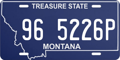 MT license plate 965226P