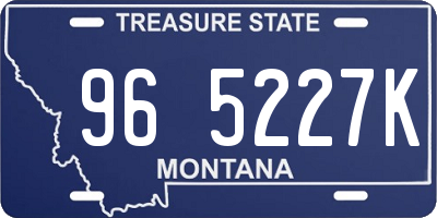 MT license plate 965227K