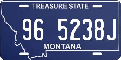 MT license plate 965238J