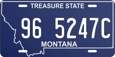 MT license plate 965247C