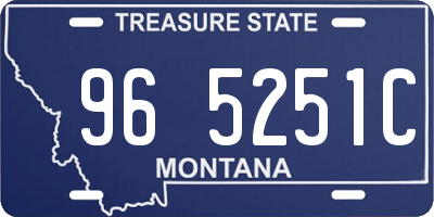 MT license plate 965251C