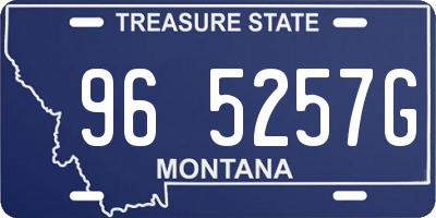 MT license plate 965257G