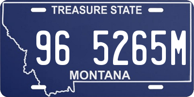 MT license plate 965265M