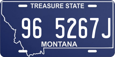 MT license plate 965267J