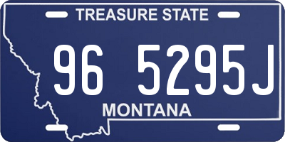 MT license plate 965295J