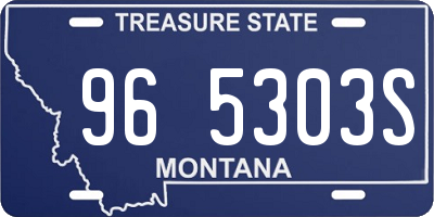 MT license plate 965303S