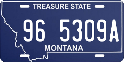 MT license plate 965309A