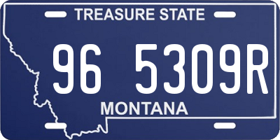 MT license plate 965309R
