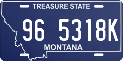 MT license plate 965318K