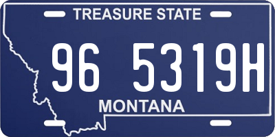 MT license plate 965319H