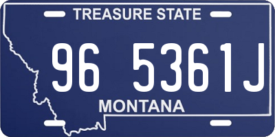 MT license plate 965361J