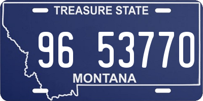 MT license plate 965377O