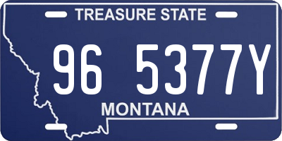 MT license plate 965377Y